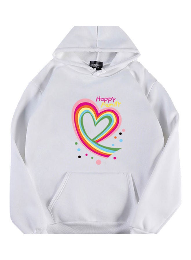 Riverdale Fleece Lined Thickening Hooded Sweater White  - Image 1