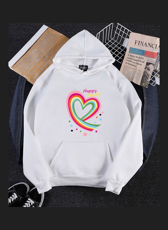 Riverdale Fleece Lined Thickening Hooded Sweater White  - Image 3
