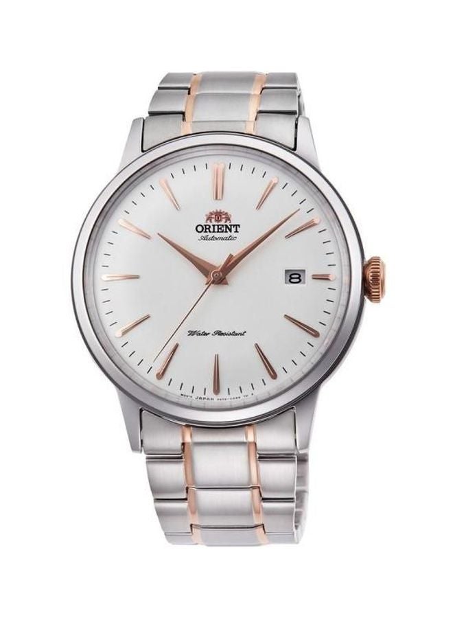 أورينت ساعة يد بعقارب وسوار من الاستانلس ستيل طراز OW-RAAC0004 للرجال