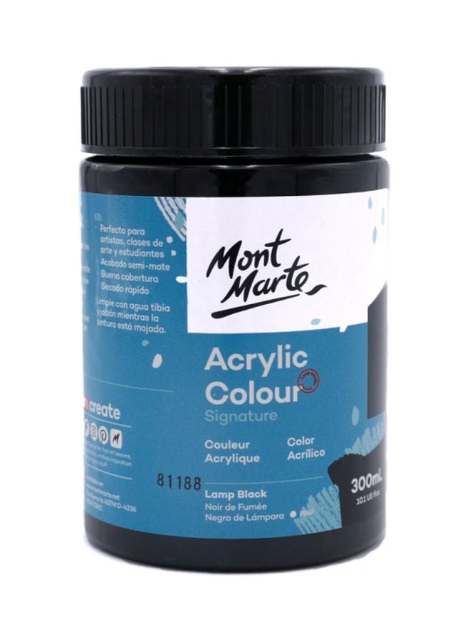 Mont Marte Signature Acrylic Colour Lamp Black - Image 1