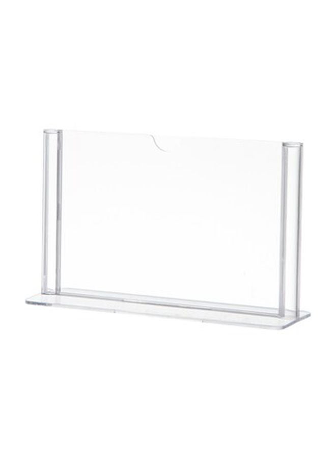 A4 Horizontal T Shape Card Stand Clear
