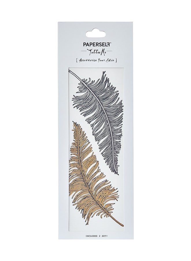 Paperself - Feathers By Simoneone Temporary Tattoo Multicolour - Image 1