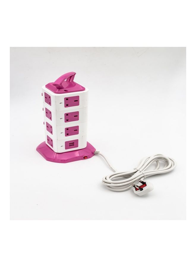 Multi Function 2 USB 3m Long Vertical Power Socket 16 Plug Extension Charge Multicolor 3meter - Image 1