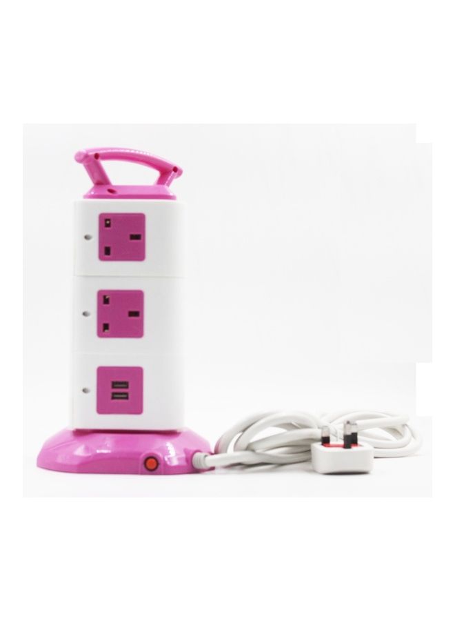 مقبس طاقة عمودي متعدد الوظائف بطول 3 أمتار مزود بمنفذي USB و12 مقبس للشحن متعدد الألوان 3متر - Image 2