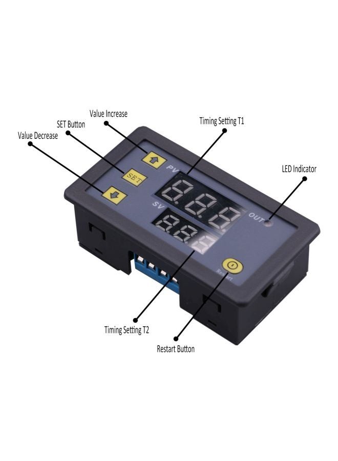 Automation Timer Relay Control Switch Black/Gold - Image 3
