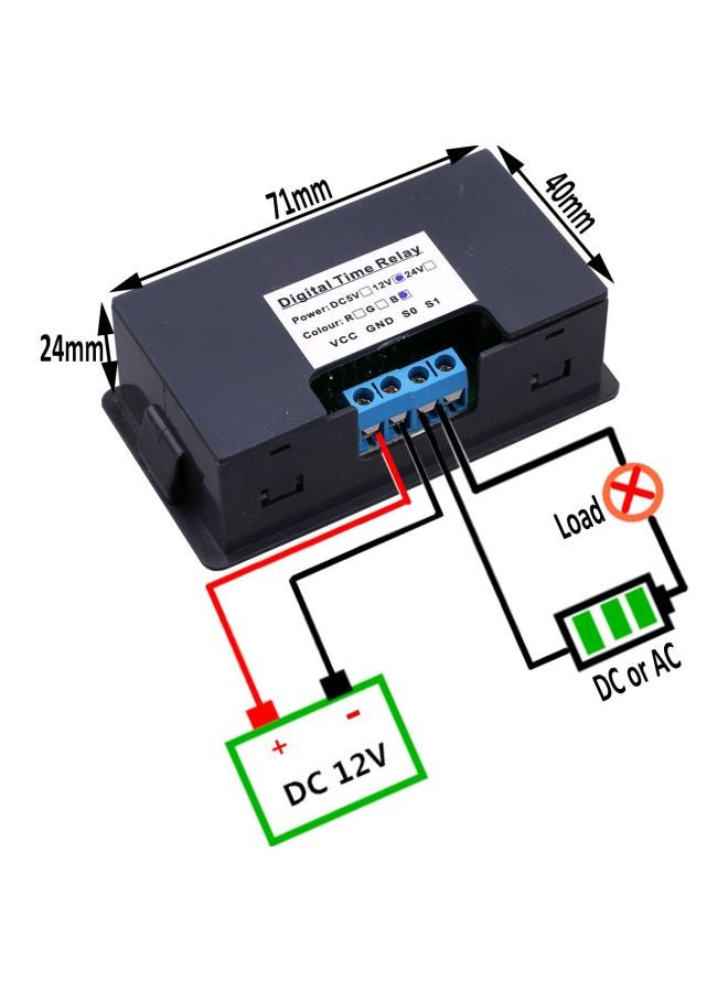 Automation Timer Relay Control Switch Black/Gold - Image 4