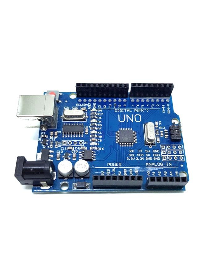 ماركة غير محددة - لوحة تطوير أردوينو أونو R3 مع كابل USB لمشروع IDE أونو 68.6x53.5x13سم أزرق - Image 1