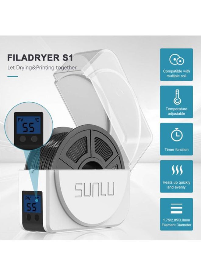 Sunlu - 3D Filament Dryer Box And Spool Holder White - Image 1