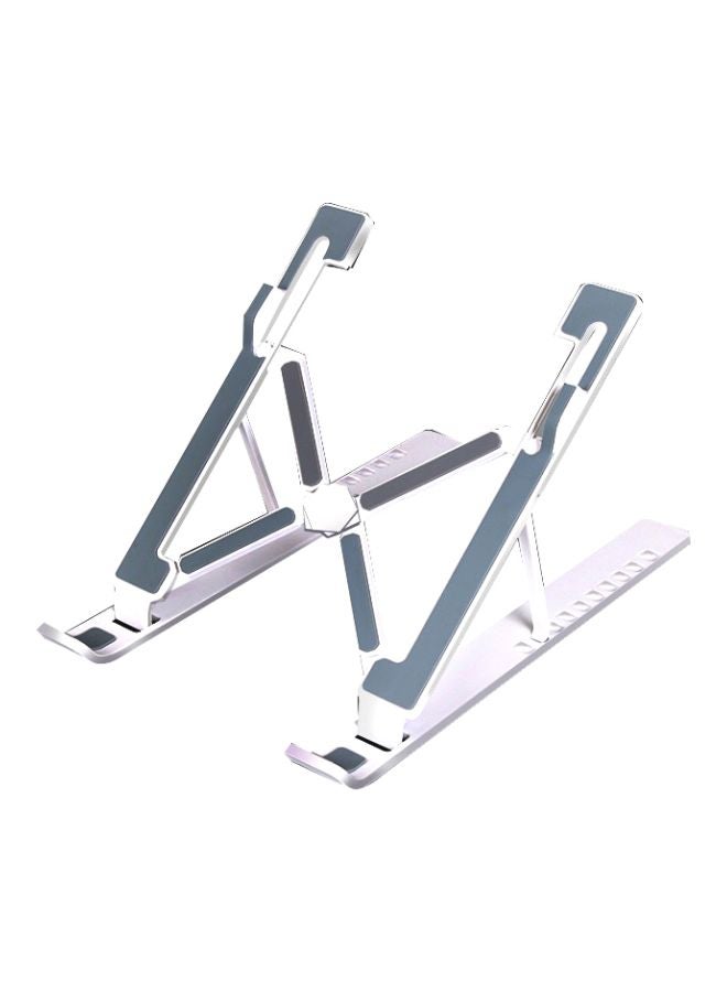 Generic Foldable Ten-Gear Notebook Stand Grey/White  - Image 1