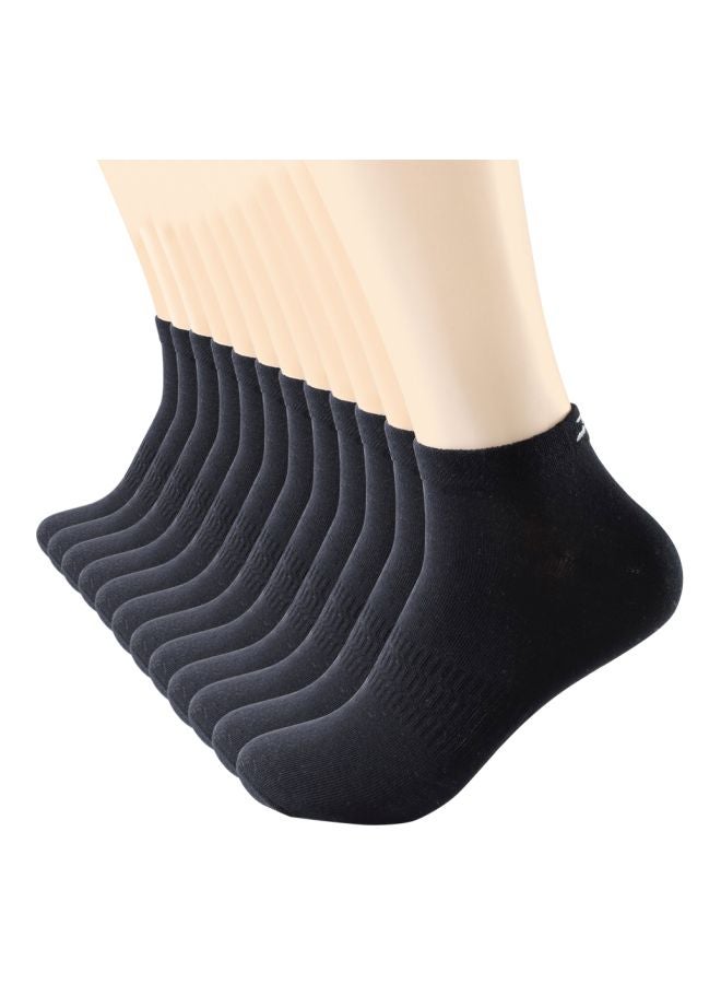 12 Pairs Of Ankle Length Socks Black 