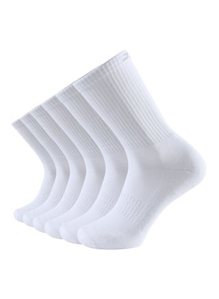Pair Of 6 Solid Crew Socks White - v1605854709/N42296544V_1