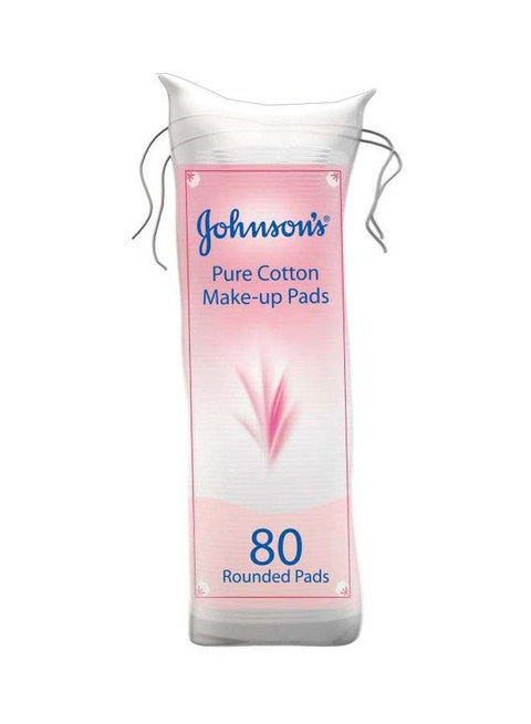 Pack Of 80 Pure Cotton Make-Up Pads White