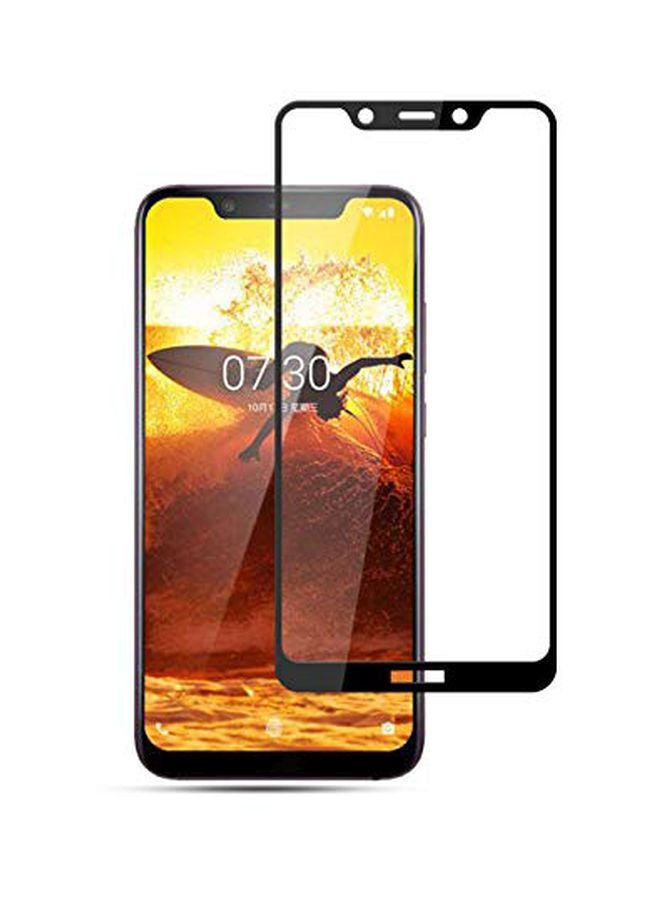 Glass Tempered Glass Screen Protector For Nokia 8.1 Clear/Black - Image 1