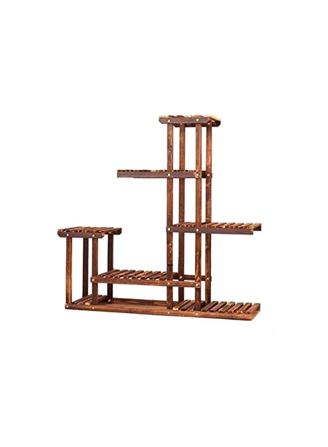 East Lady 5-Tier Flower Pots Display Stand Coffee 95x95x25cm  - Image 1
