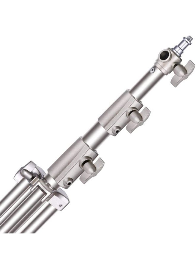 Coopic Stainless Steel Light Stand With Universal Adapter Silver/Black  - Image 3