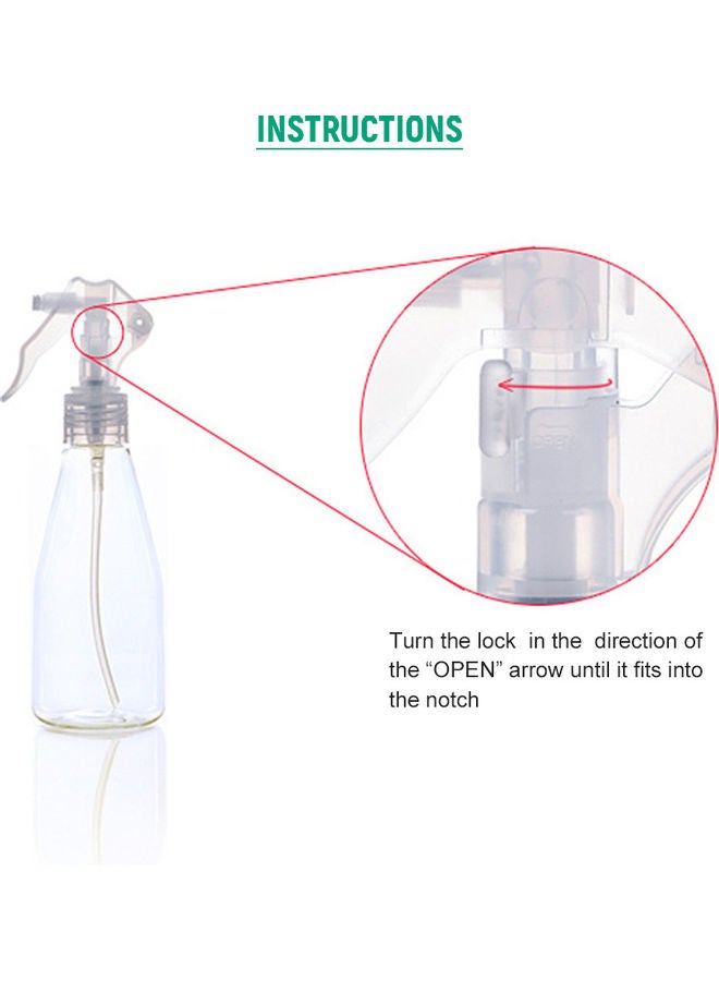 زجاجة بلاستيكية ببخاخ فارغة وقابلة لإعادة الملء بسعة 200 مل شفاف 18.60 X 5.50 X 5.50سم - Image 2