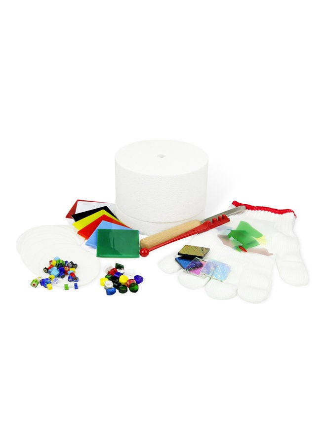 Generic - Professional Microwave Kiln Kit DIY Fusing Glass Jewelry Set 10pcs/set White 17.50 X 16.00 X 16.00cm - Image 1