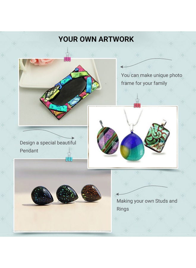 Generic - Professional Microwave Kiln Kit DIY Fusing Glass Jewelry Set 10pcs/set White 17.50 X 16.00 X 16.00cm - Image 1