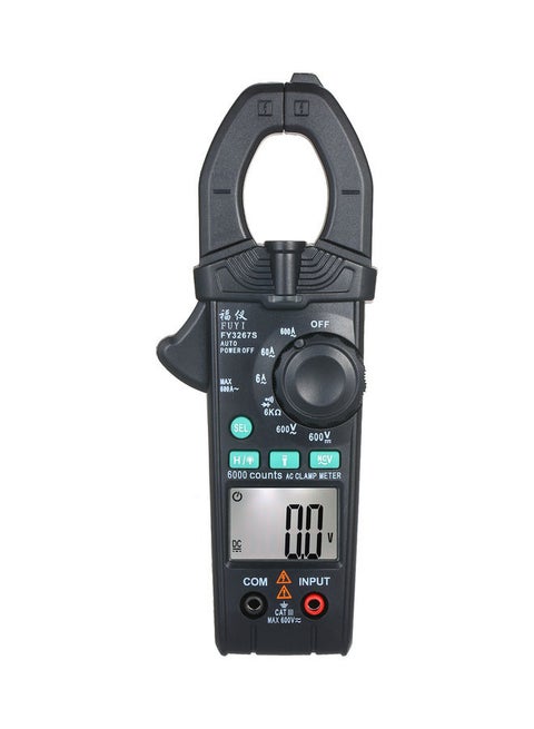 AC Clamp Meter 6000 Count High Precision Automatic Range Black 21.00 X 4.00 X 11.60cm