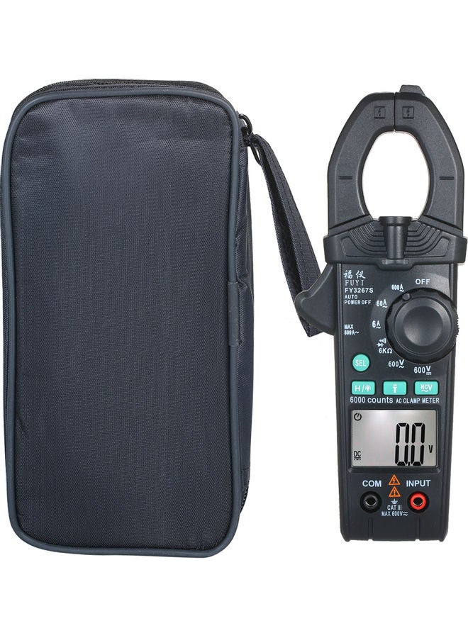 FUYI - AC Clamp Meter 6000 Count High Precision Automatic Range Black 21.00 X 4.00 X 11.60cm - Image 1