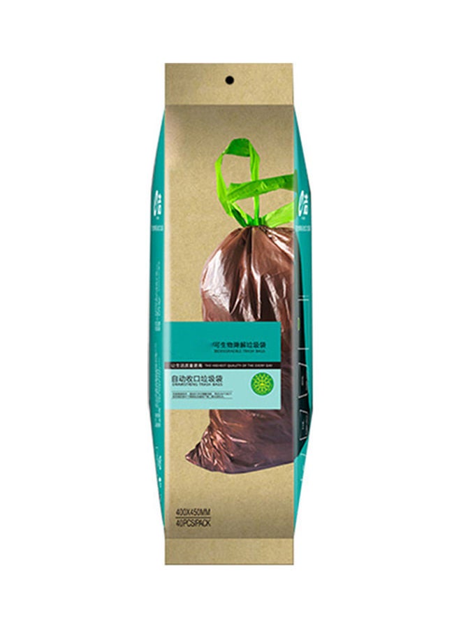 40pcs Degradable Garbage Trash Bags Coffee 29.00 X 6.00 X 8.00cm  - Image 1