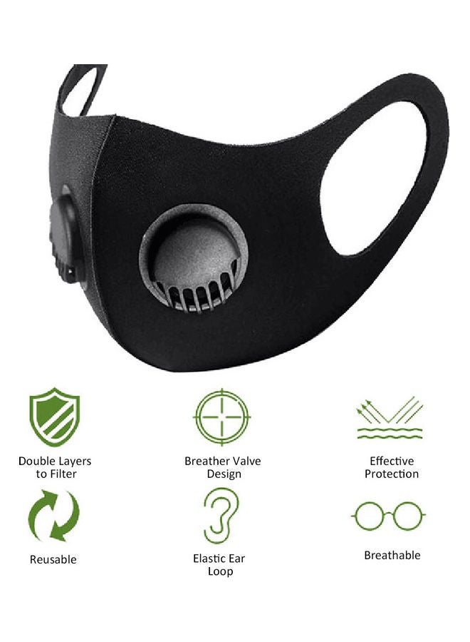 Generic - Breathable Face Cover Dustproof Windproof Mouth Mask 3D Stereo Protective Respirator With Breather Valve - Image 1