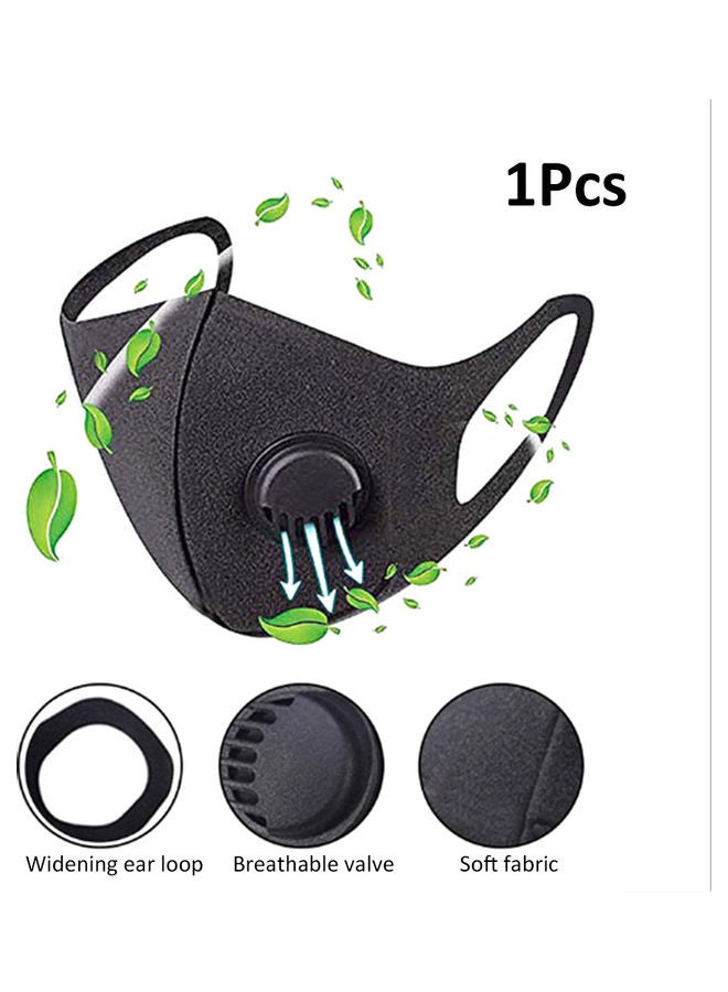Generic - Breathable Face Cover Dustproof Windproof Mouth Mask 3D Stereo Protective Respirator With Breather Valve - Image 1