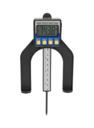 مقياس للارتفاع والعمق مقاس من 0 إلى 85 مم ومزود بمغناطيس وشاشة LCD رقمية عالية الدقة  ، لون أسود، مقاس 20.50×2.00×12.50 سنتيمترًا أسود 20.50 X 2.00 X 12.50سم - v1605857395/N42515815A_1