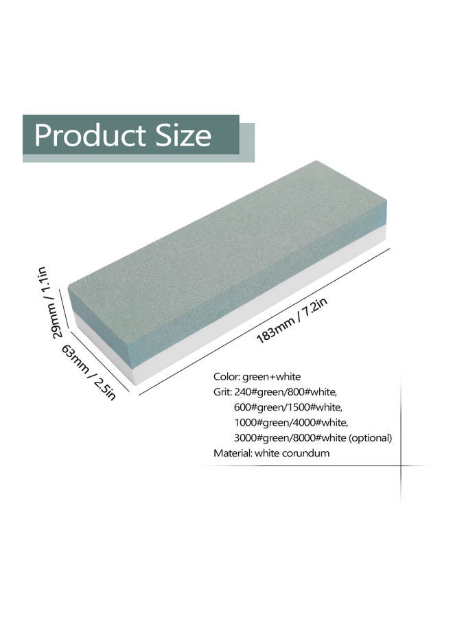 240/800 Grit Premium Whetstone Cut Sharpening Stone Sharpener for All Blades Non Slip Base Cutter Multicolour 18.00 X 3.00 X 6.00cm  - Image 5