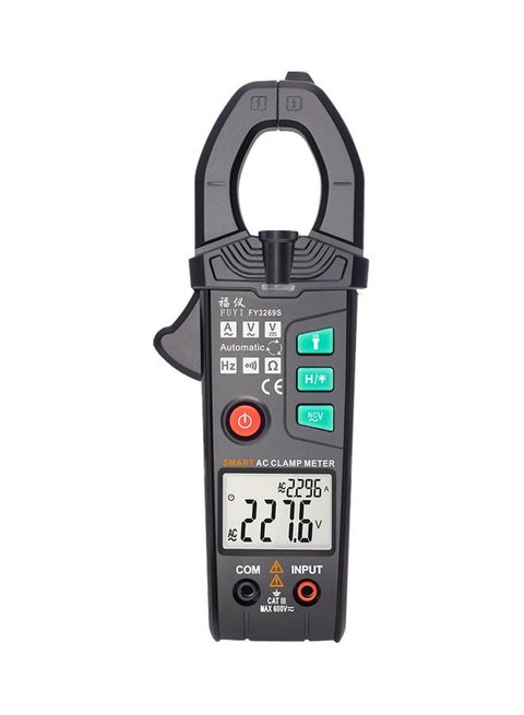 AC Clamp Meter 6000 Count High Precision Automatic Range Black 21.00 X 4.00 X 11.70cm