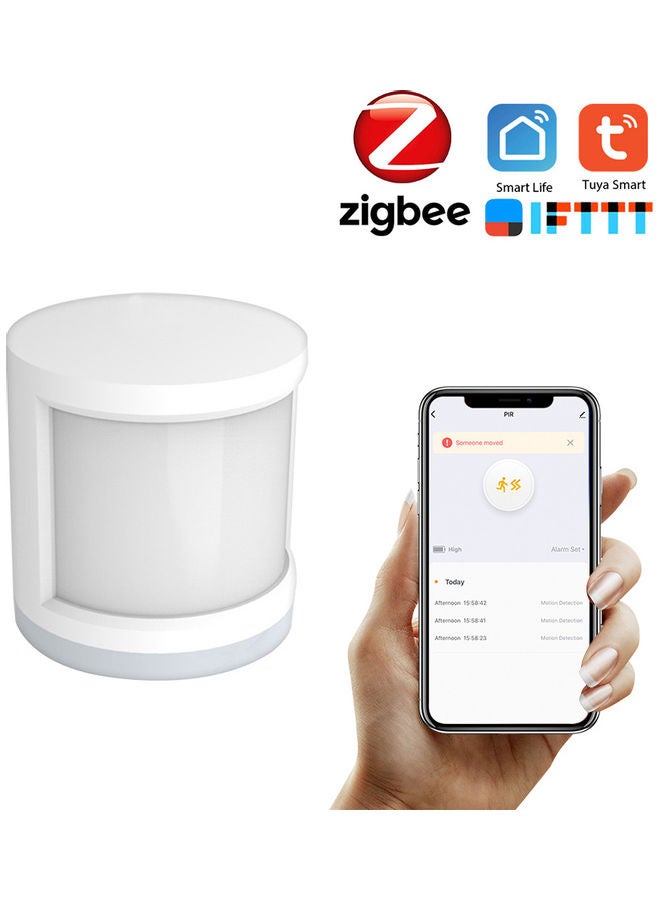 Generic - Super Mini Tuya Powered ZigBee PIR Motion Sensor Wireless Passive Infrared Detector Security White 7.3 x 3.7 x 6.1cm - Image 1