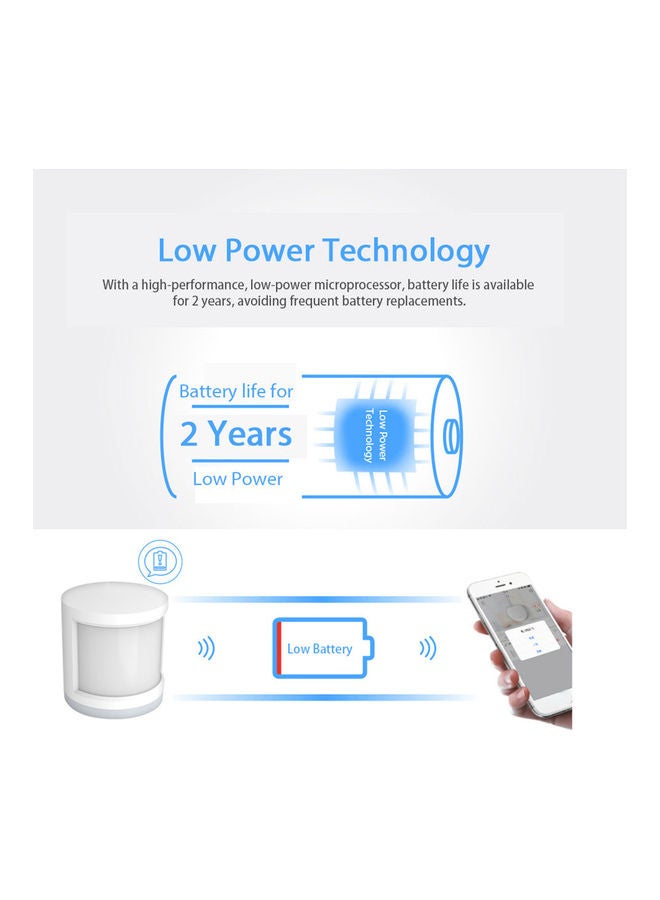 Generic - Super Mini Tuya Powered ZigBee PIR Motion Sensor Wireless Passive Infrared Detector Security White 7.3 x 3.7 x 6.1cm - Image 1