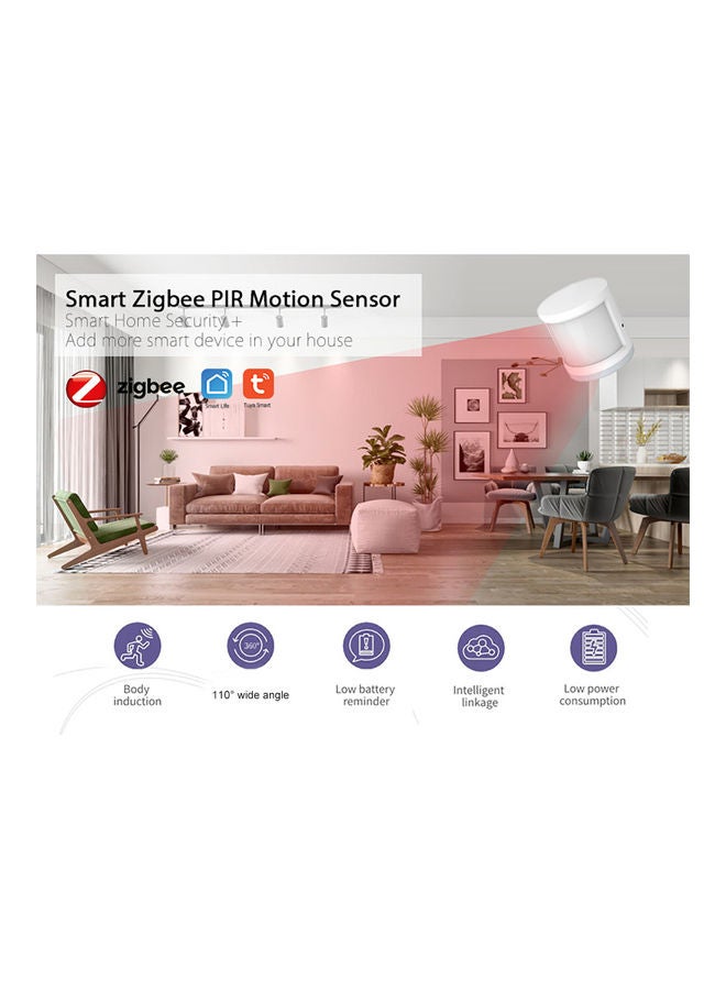 Generic - Super Mini Tuya Powered ZigBee PIR Motion Sensor Wireless Passive Infrared Detector Security White 7.3 x 3.7 x 6.1cm - Image 1