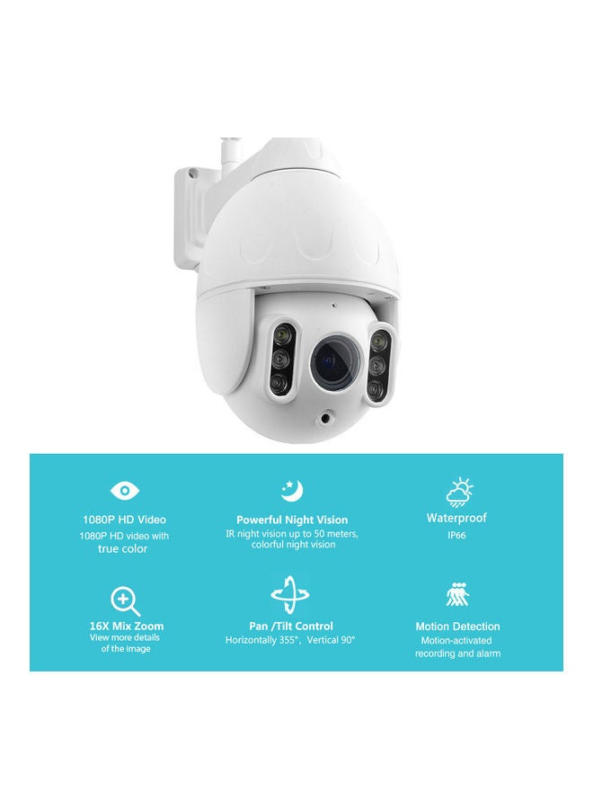 Generic - K64A 16X Zoom WiFi 1080P PTZ IP Camera Face Auto Tracking IP66 Waterproof Outdoor Motion Detection And Night Vision - Image 1