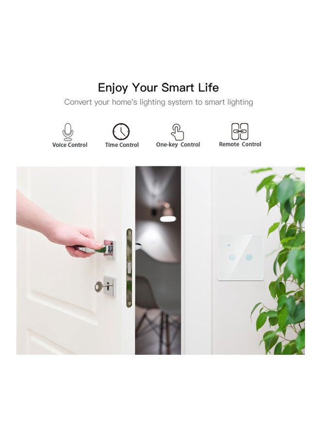 Zigbee Smart Light Switch Smart Life/Tuya APP Remote Control White 14 x 5.5 x 9cm  - Image 4