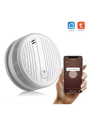 Wifi Smoke Detector Smart Fire Alarm Sensor Wireless Security System White 11.7 x 6 x 11.7cm - v1605857449/N42516006A_1