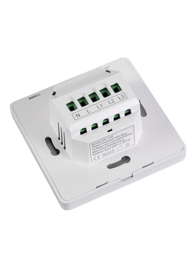 WiFi Smart Home Light Switch Push Button White 10.5 x 5 x 10.5cm
