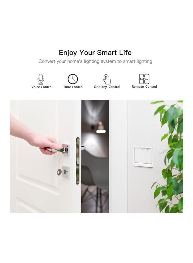 WiFi Smart Home Light Switch Push Button White 10.5 x 5 x 10.5cm