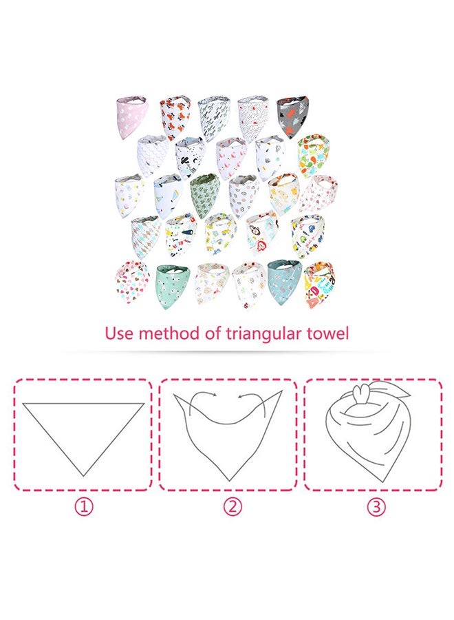 Heart Printed Baby Bibs - Image 2