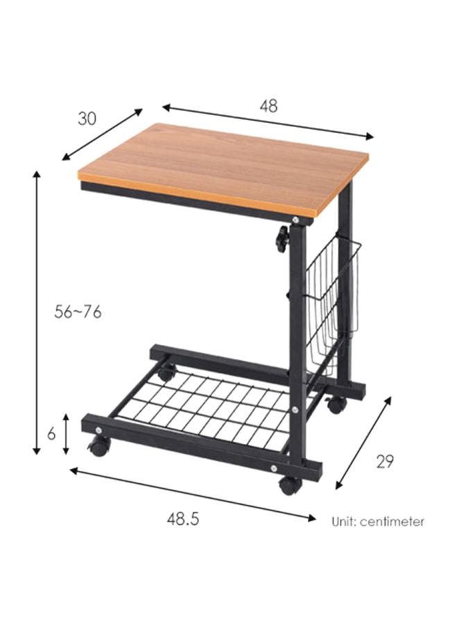 Bedside Laptop Desk Beige/Black 48x30x76cm - Image 2