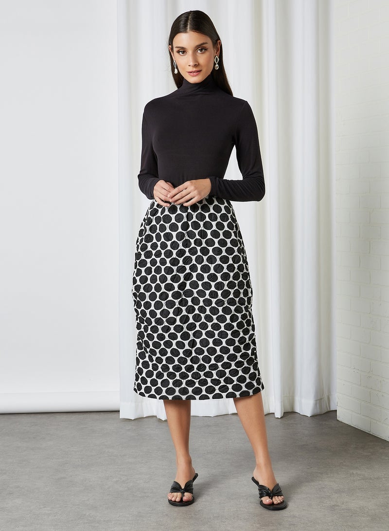 ELEGANZA - Printed Midi Skirts Polka - Image 1