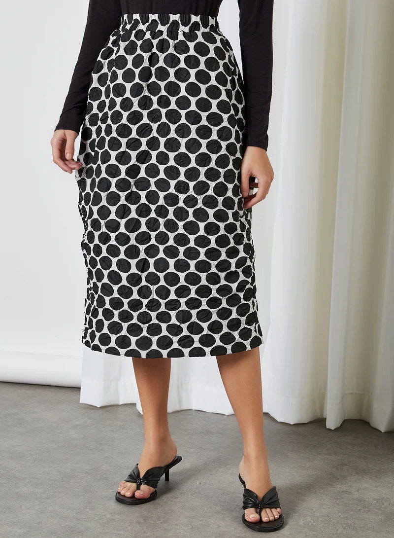 ELEGANZA Printed Midi Skirts