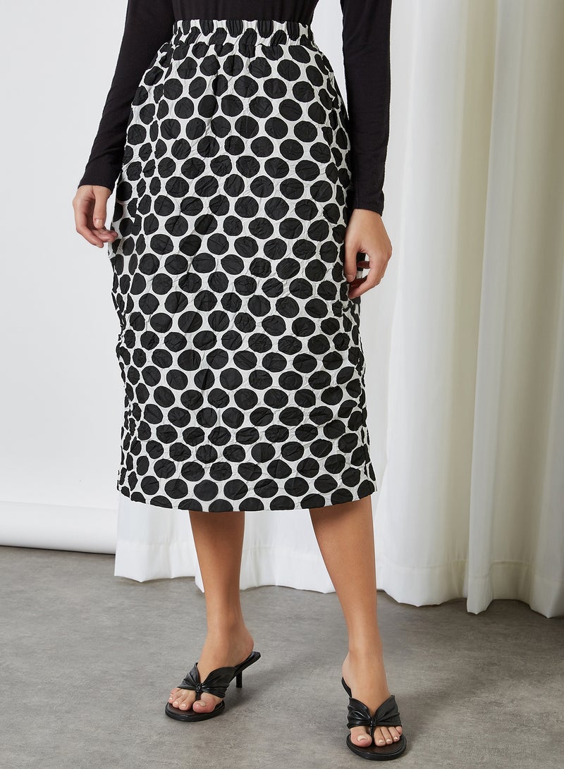 ELEGANZA - Printed Midi Skirts Polka - Image 1