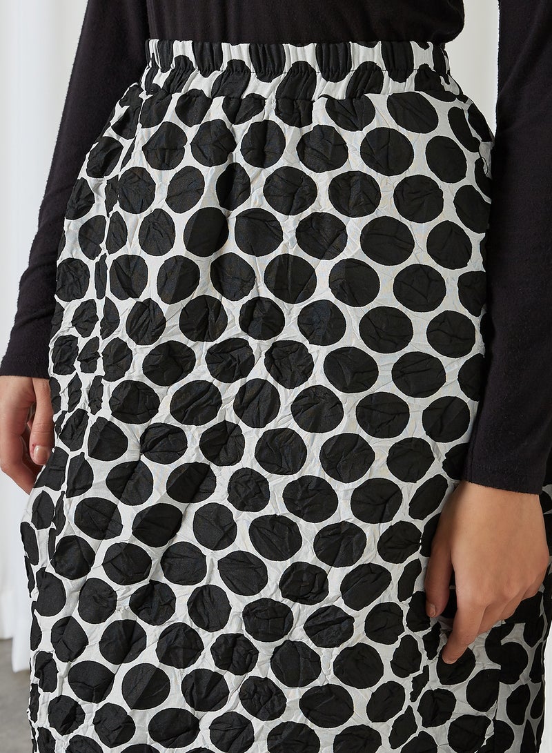 ELEGANZA - Printed Midi Skirts Polka - Image 1