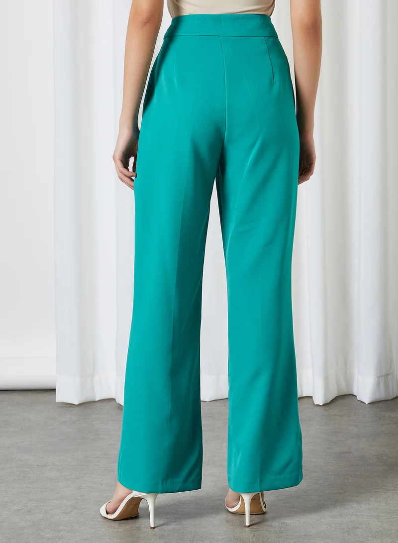 ELEGANZA Colour Block Wide Leg Pants