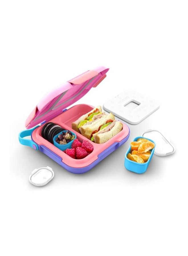 ZOKU Neat Bento Lunch Box Pink 22.5x6.5x21cm - Image 3