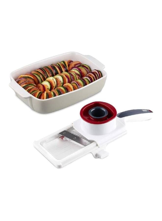 zyliss - Hand Held Mandoline Slicer White/Black/Silver 40x13cm - Image 1