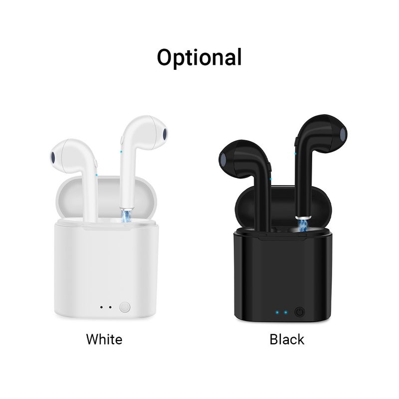 Generic - i7S TWS BT5.0 Wireless Sports Earbuds Cordless Handsfree In Ear Stereo Headset with Charging Box Black - Image 1