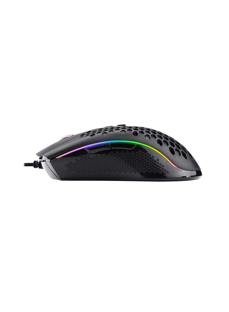 ريدراجون - ماوس ألعاب Redragon M988 Storm خفيف الوزن RGB، هيكل قرص العسل خفيف الوزن 85 جم - مستشعر بصري 16000 نقطة في البوصة - 8 أزرار قابلة للبرمجة - تسجيل دقيق - كابل Super-Lite - Image 1