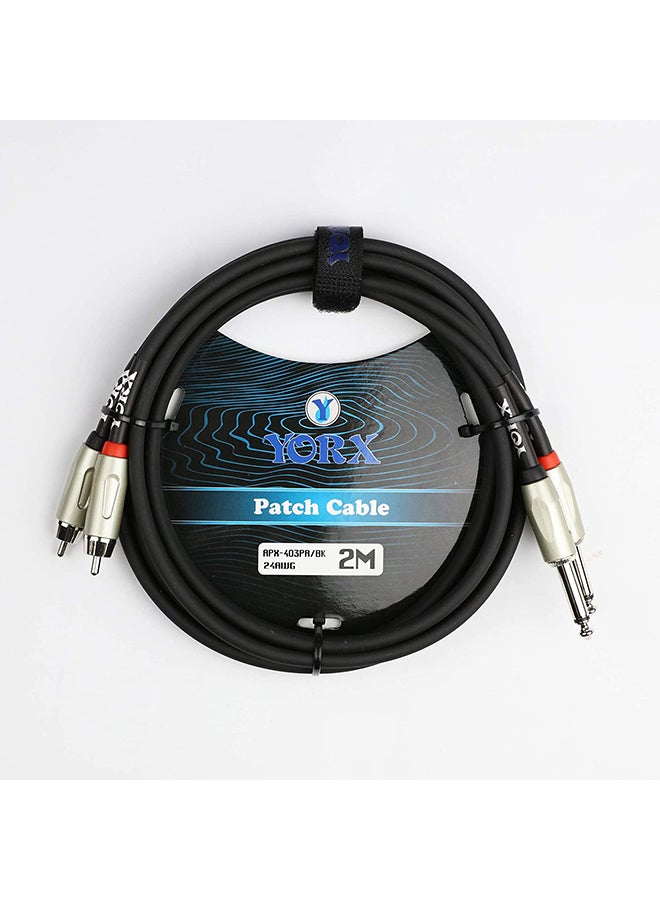 YORX 2 RCA Plug Black 